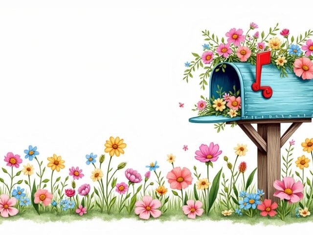 Boite aux lettres personnalisée avec des fleurs – DIY