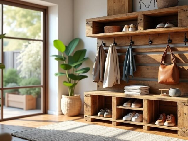DIY : créer un rangement d’entrée avec des palettes recyclées
