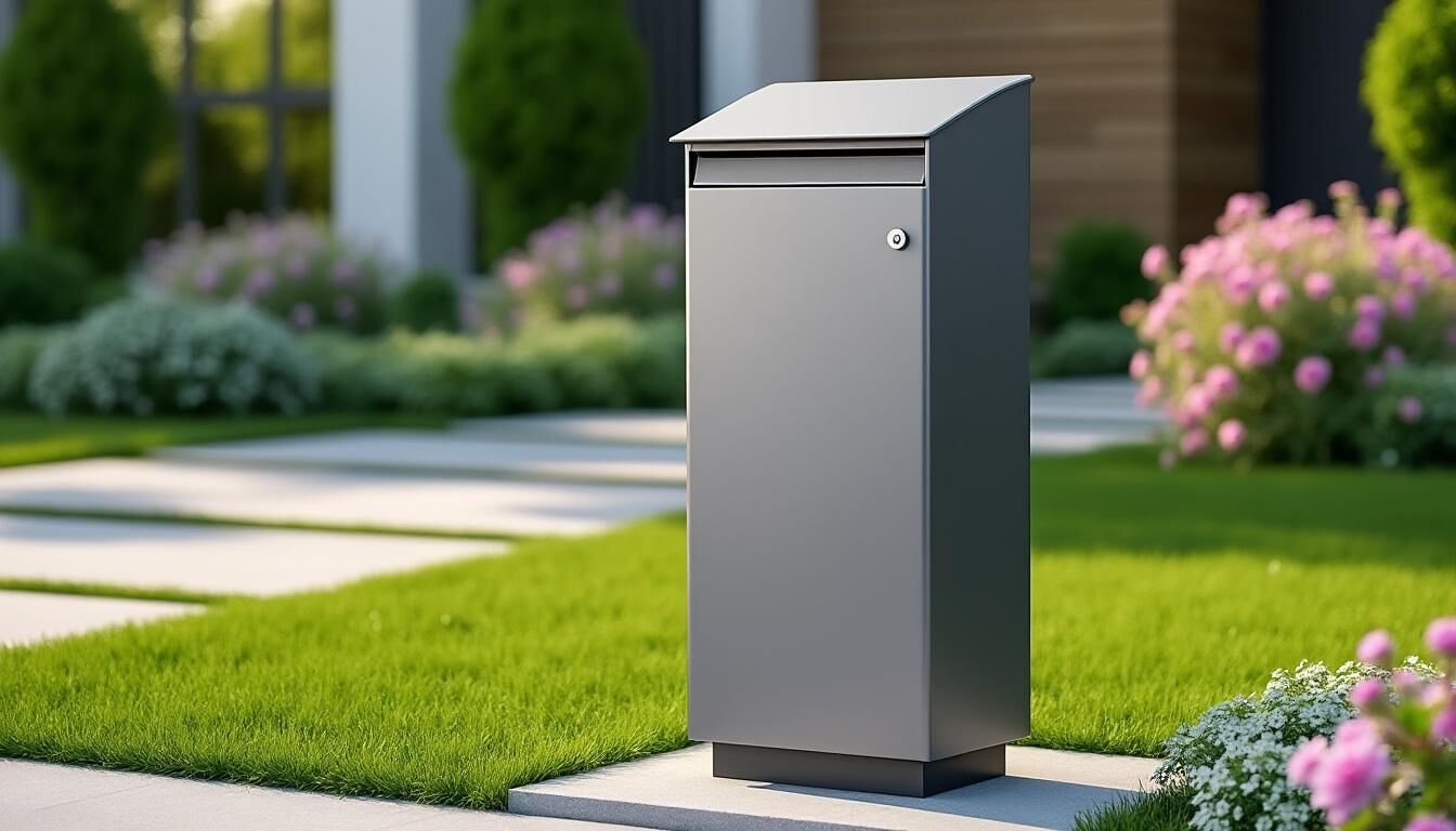 Découvrez notre boîte aux lettres sur pied à grande capacité alliant design robuste et fonctionnalité optimale, parfaite pour sécuriser et organiser votre courrier avec style.