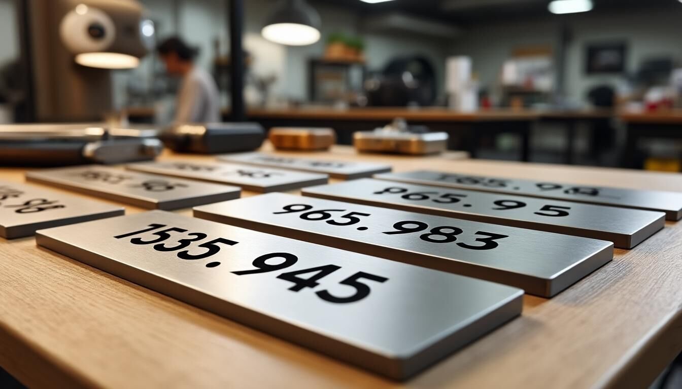 Découvrez nos plaques de boîte aux lettres personnalisées avec gravure professionnelle pour un rendu unique et durable. Commandez dès maintenant votre plaque sur mesure !