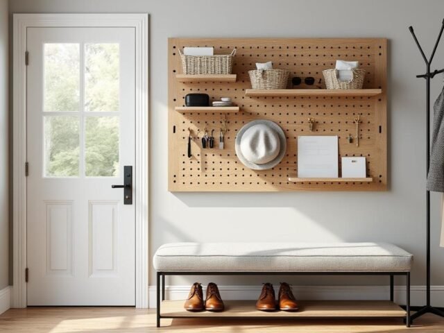DIY : fabriquer un tableau perforé (pegboard) pour organiser l’entrée