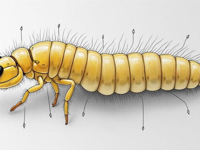 Guide illustré pour identifier une larve de guêpe facilement